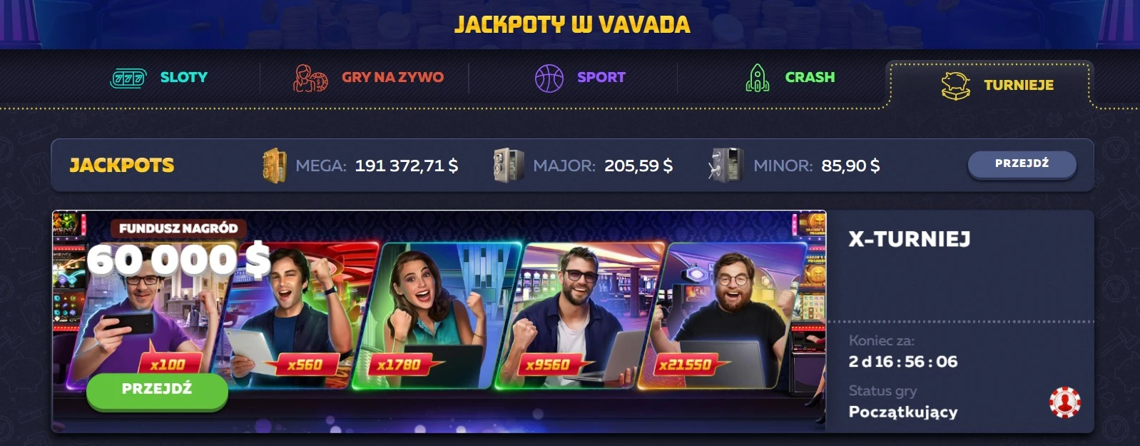 Турниры в казино Вавада